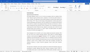 dissertation table of contents in word