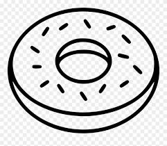Black line donut with sweet glaze icon isolated on white background. Donut Comments Doughnut Clipart Black And White Png Download 822299 Pinclipart
