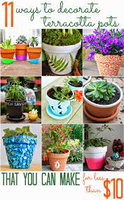 plant pot diy decorating terra cotta pots