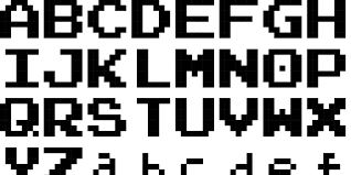 Recreation of the primary pixel font from nintendo's metroid ii: Metroid Nes Fontstruct