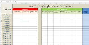 free excel vacation tracker template