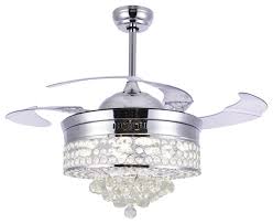 Ceiling fans are almost a necessity these days, and no matter the climate or reason, ceiling fans are also a great. Unique Caged Ceiling Fan With Remote Led Light Retractable Blades Contemporary Ceiling Fans By Bella Depot Inc Houzz