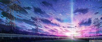 anime sunrise background art 4k