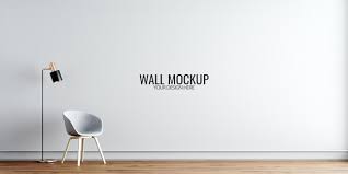 premium psd interior wallpaper mockup