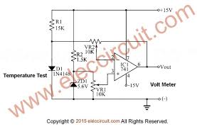 Simple Temperature Sensor Diode 1n4148 Eleccircuit Com