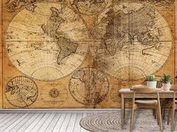 Old World Map Wallpaper About Murals
