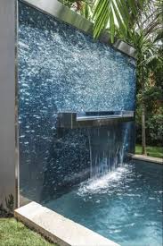 Glass Multicolor Outdoor Wall Waterfall
