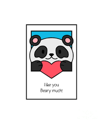 If you are looking for a less expensive travel kit check out this a great valentines day gift idea for your husband that he can display in his man cave. I Like You Beary Much Cute Valentine S Day Gift For Her Him Funny Pun Gag Panda Lover Digital Art By Funny Gift Ideas