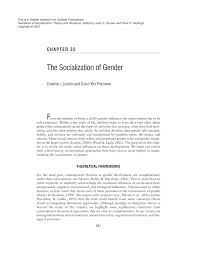 pdf the socialization of gender