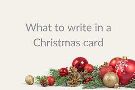 what to write in a christmas card the