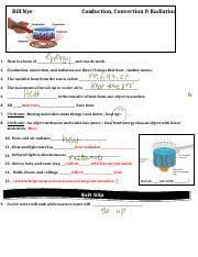 energy worksheet conduction convection