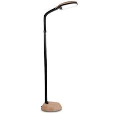 Brightech Litespan Led Bright Reading And Craft Floor Lamp Modern Standing Pole Light Gooseneck Dimmable Adjustable Task Lighting Great In Sewing Rooms Bedrooms Natural Wood Walmart Com Walmart Com