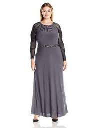 Marina Womens Plus Size Gown With Beaded Strips On Waistband And Back Key Hole Ebay