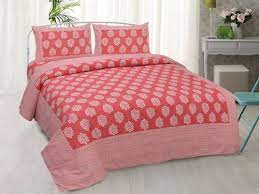 double printed cotton bed sheet and