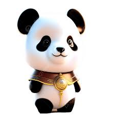 cute cartoon panda digital artwork 3d