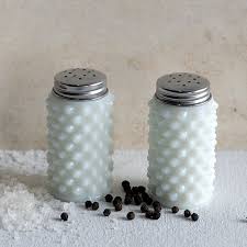 Hobnail Milk Glass Salt And Pepper