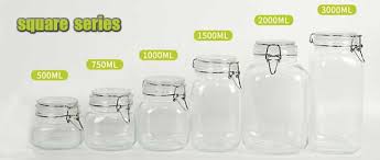500ml clear airtight glass jars