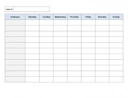 Free Printable Work Schedules Weekly Employee Schedule Blank