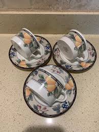 Mikasa Garden Harvest Cups And Saucers