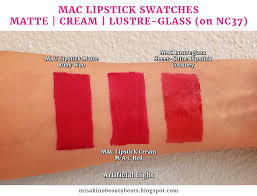 swatch mac lipsticks in ruby woo m a