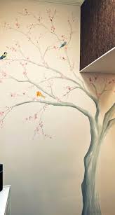 Birds And Blossom Tree Mural Hand