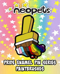 Neopets Pride Paintbrushes Soft Enamel