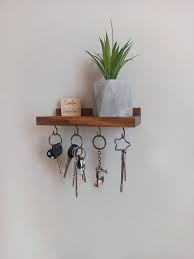 Key Hooks Shelf Key Holder Key