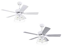 Vintage cylinder seeded ceiling fan. Ceiling Fan Sallie White With Lights And Remote Home Commercial Heaters Ventilation Ceiling Fans Uk