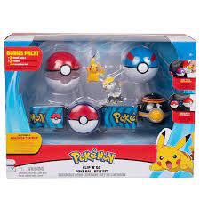 Buy Pokémon Clip 'N' Go Belt Set with 3 Poké Balls & 2 Figures - Includes  Pikachu and Jangmo-O Figure - Holds Up to 6 Pokeballs - Ages 4 + Online at  Low Prices in India - Amazon.in