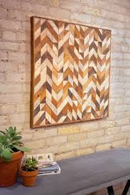 Reclaimed Wood Wall Art Lath Pattern