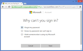 reset windows 10 microsoft account pword