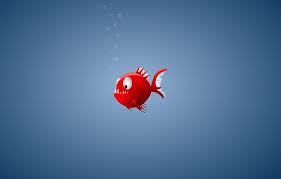 wallpaper minimalism fish piranha for