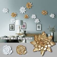 Peony Lotus Flower Wall Decor 3d Resin