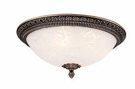 Etched Glass Diffuser Flush Ceiling Light