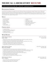 A medical curriculum vitae should include details of your education (undergraduate and graduate), fellowships, licensing, certifications, publications, teaching and professional work experience, awards you have received, and associations you belong to. Medical Laboratory Technician Resume Maker Content Rocket Resume