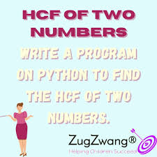 hcf of two numbers python program