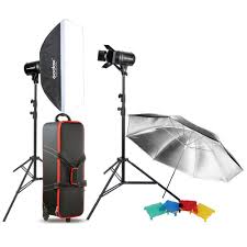 Godox 500w Studio Flash Lighting Photography Umbrella Softbox Strobe Light Kit Umbrella Photography Softbox Strobe Lights
