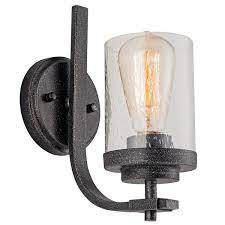 Simpol Home Vintage 1 Light Wall Lights Black Wall Light Fixtures Farmhouse Wall Lamp Indoor Wall Sconce With Glass Shade
