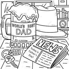 kids coloring page for fathers day