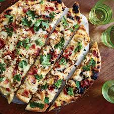 grilled white pizza with clams and