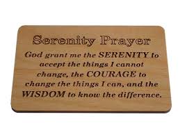 serenity prayer wooden plaque
