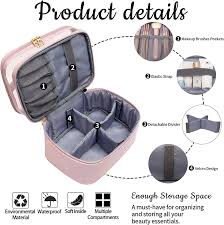 double layer large makeup organizer bag