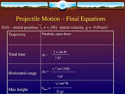 Projectile Motion Powerpoint Slides