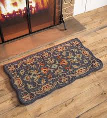 scalloped wool mclean hearth rug