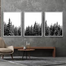 Tree Canvas Wall Art Black And White 3