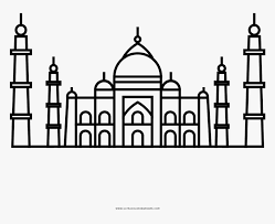 Select from 35657 printable crafts of cartoons, nature, animals, bible and many more. Taj Mahal Coloring Page Taj Mahal Black And White Hd Png Download Kindpng