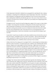 Personal statement advice  media studies and journalism   Which  SP ZOZ   ukowo     personal statement template media