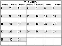 24 Best March 2015 Calendar Images March 2015 Calendar