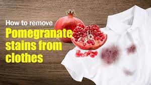 remove pomegranate stains from clothes