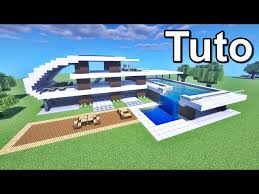 tuto minecraft grande villa moderne